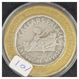 1966 CAESARS PALACE $10 BI-METALLIC GAMING TOKEN -