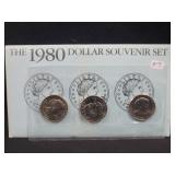 1980 SUSAN B. ANTHONY DOLLAR SOUVENIR SET -
