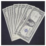 (10) SERIES OF 1957 - CONSECUTIVE SERIAL NUMBER $1