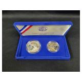 U.S. LIBERTY 2 COIN SET - PROOF SILVER DOLLAR AND