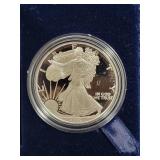 1995-P PROOF SILVER EAGLE - BOX AND COA -