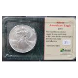 2001 UNC SILVER EAGLE - LITTLETON COIN CO.