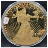 4 OZ. - 24KT GOLD PLATED - .999 FINE SILVER ROUND