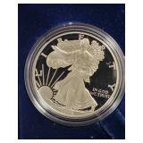 1996-P PROOF SILVER EAGLE - BOX AND COA