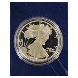1995-P PROOF SILVER EAGLE - BOX AND COA