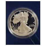1996-P PROOF SILVER EAGLE - BOX AND COA