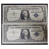 (2) SERIES 1957-A $1 SILVER CERTIFICATES