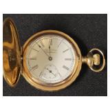 AMERICAN WALTHAM 14K GOLD POCKET WATCH -