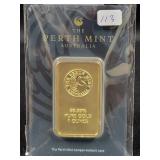 THE PERTH MINT 1 OZ GOLD INGOT - 99.99% GOLD