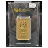 THE PERTH MINT 1 OZ GOLD INGOT - 99.99% GOLD