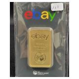 PERTH MINT "EBAY" 1 OZ GOLD INGOT - 99.99% GOLD