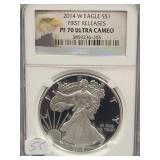 2014-W PROOF SILVER EAGLE - NGC: PF70 ULTRA CAMEO-