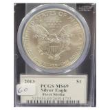2013 SILVER EAGLE - FIRST STRIKE - PCGS: MS69 -