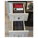 2 Drawers of Kitchen Items w/ Bin