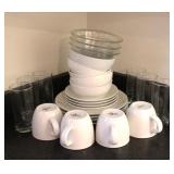 White Ceramic & Clear Glass Dish Collection