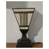 Mission Style Stained Glass Table Lamp