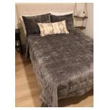 (Full) Metal Bed Frame Wall Hanging Headboard
