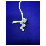 STERLING SILVER MULTI-STONE CLUSTER/BUBBLE DESIGN