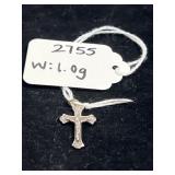 STERLING SILVER SIGNED PPC CRUCIFIX PENDANT