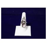 Navajo Sterling Mother of Pearl Cabochon Ring