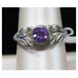 Amethyst Gemstone Sterling Silver Ring