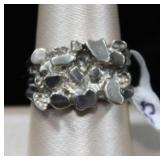 Chunky 925 Nugget Style Ring