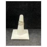 STERLING SILVER WRAP-STYLE WAVE RING - 7.2GR -