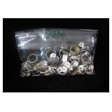 50 Sterling Silver Rings Various Sizes