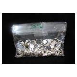 50 Sterling Silver Rings Various Sizes