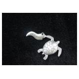 Sterling Silver Cayman Islands Sea Turtle Pendant