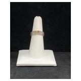 STERLING SILVER & YELLOW TOPAZ RING - 5.3GR -