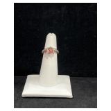 STERLING SILVER DANGLE BEAD RING - 5.1 GR SIZE 6