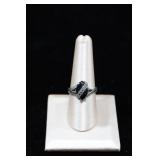 Black Onyx Accented Marcasite 925 Ring