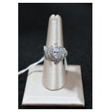 Marquis Center w/ Round Pave Accents Cocktail Ring