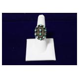 Navajo Zuni Snake Eye Turquoise Sterling Ring