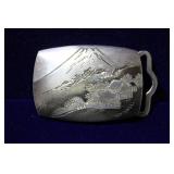 Japanese Style Sterling Silver Belt Buckle