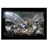 50 Sterling Silver Rings Various Sizes