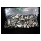 50 Sterling Silver Rings Various Sizes
