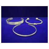 (3) STERLING SILVER BENGAL BRACELETS - ASSORTED -