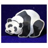 Sterling Silver Panda Brooch