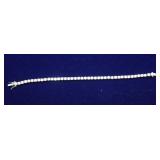 Single Diamond Strand Sterling Tennis Bracelet