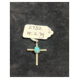 VTG NATIVE AMERICAN-STYLE STERLING SILVER CROSS