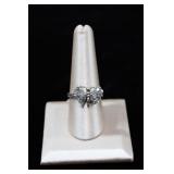 Cubic Zirconia Butterfly Sterling Silver Ring