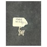 STERLING SILVER FILIGREE BUTTERFLY CHARM - WEIGHS