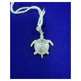 STERLING SILVER TURTLE PENDANT - WEIGHS APPROX.