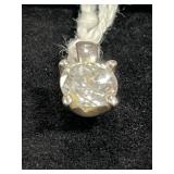 ROUND-CUT SOLITARE CUBIC ZIRCONIA & STERLING