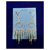 PAIR OF STERLING SILVER DANGLE EARRINGS W/