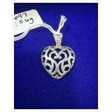MILOR ITALY STERLING SILVER PUFFY HEART OPEN