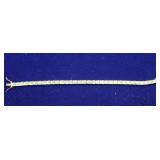Vermeil Link Bracelet w/ Emeralds & Pave Diamonds