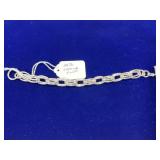 STERLING SILVER DOUBLE OVAL LINK BRACELET - 7" -